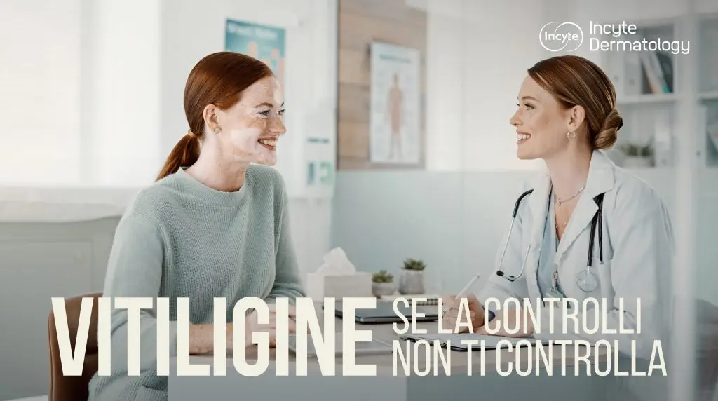 Vitiligine Week 2026, una dottoressa e una paziente affetta da Vitiligine si confrontano